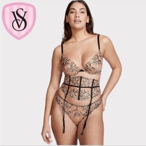 Victoria's Secret Embroidered Leopard Waist Cincher NWT